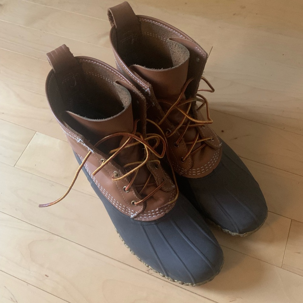 LL Bean Men's Bean Boots Leather Brown Size 10 (HM)